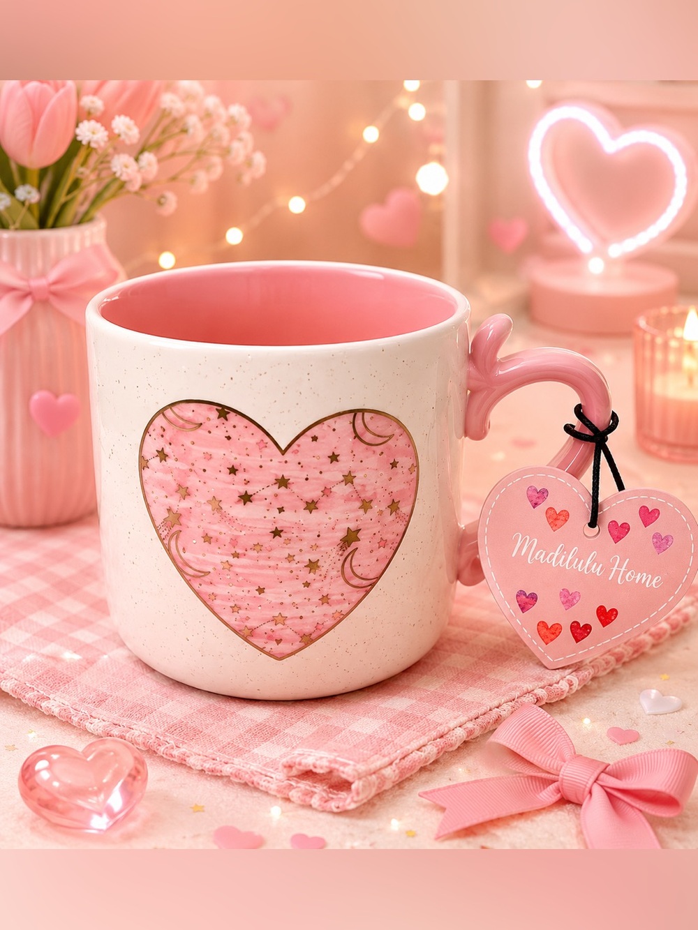 Sheffield Home Pink Heart Mug